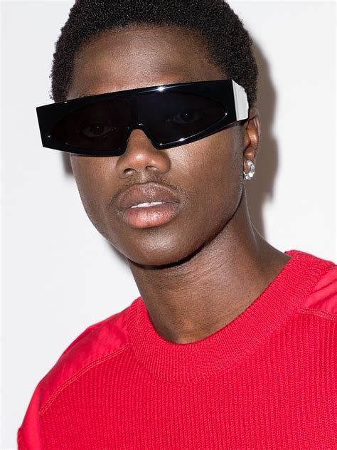 rick owens rectangle frame sunglasses